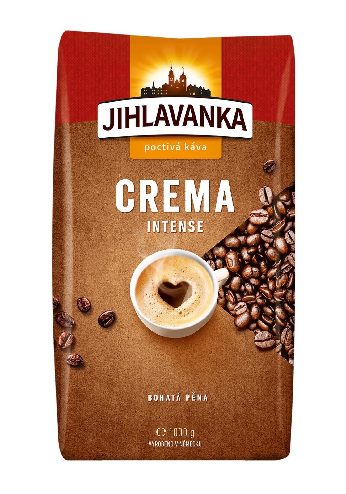 Zrnková káva Jihlavanka - Crema Intense, 1 kg