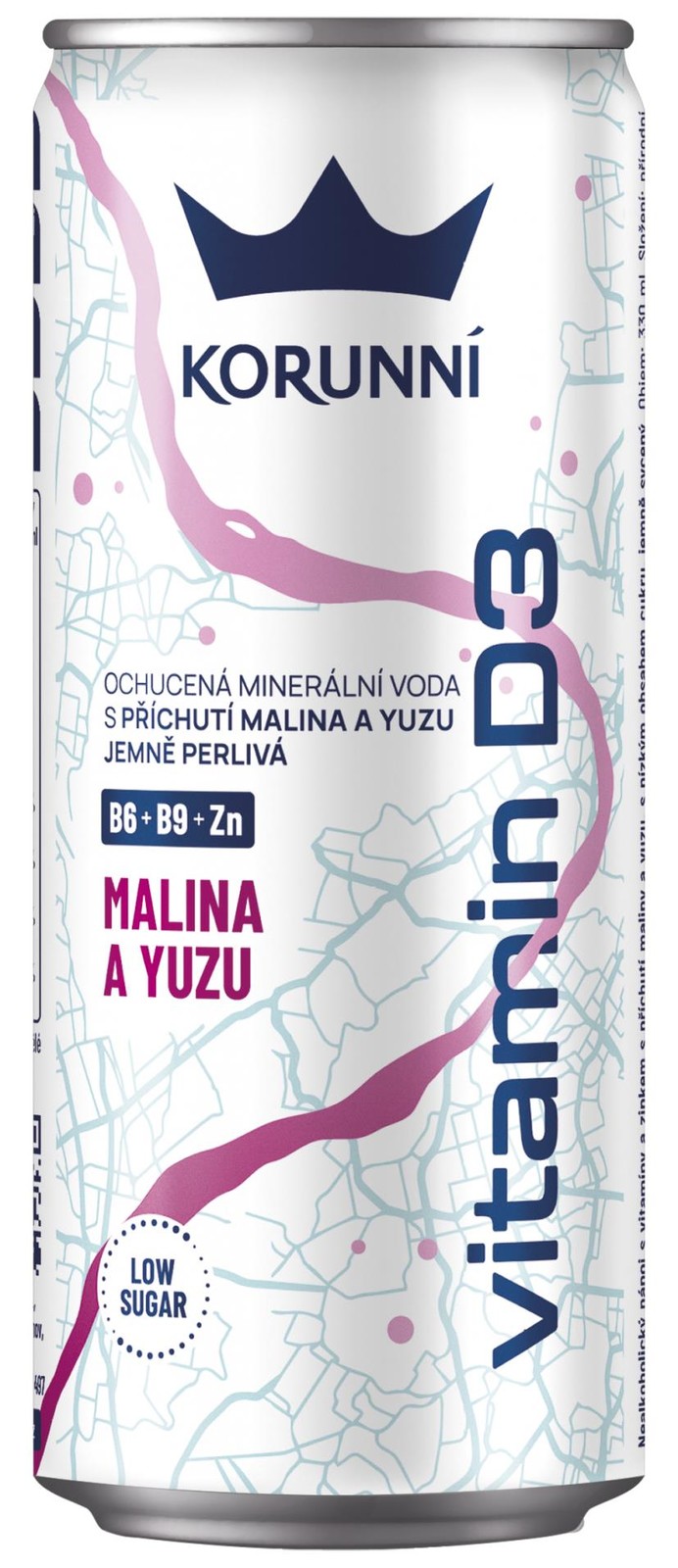 Minerální voda Korunní - Vitamin D3, plech, 24 x 0,33 l