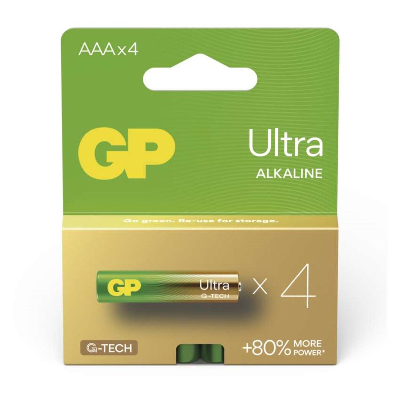 Alkalické baterie GP Ultra - AAA, LR03, 1,5V, 4 ks