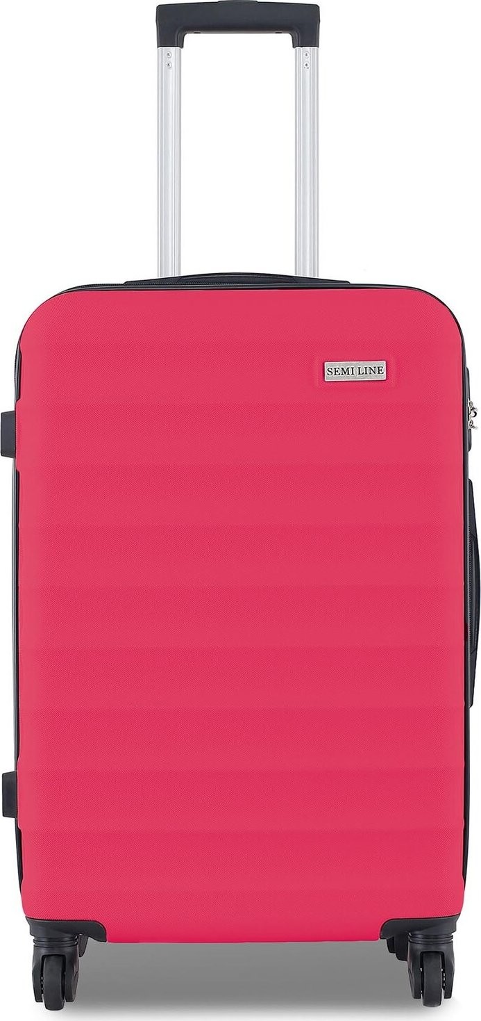 Velký kufr Semi Line T5633-6 Růžová