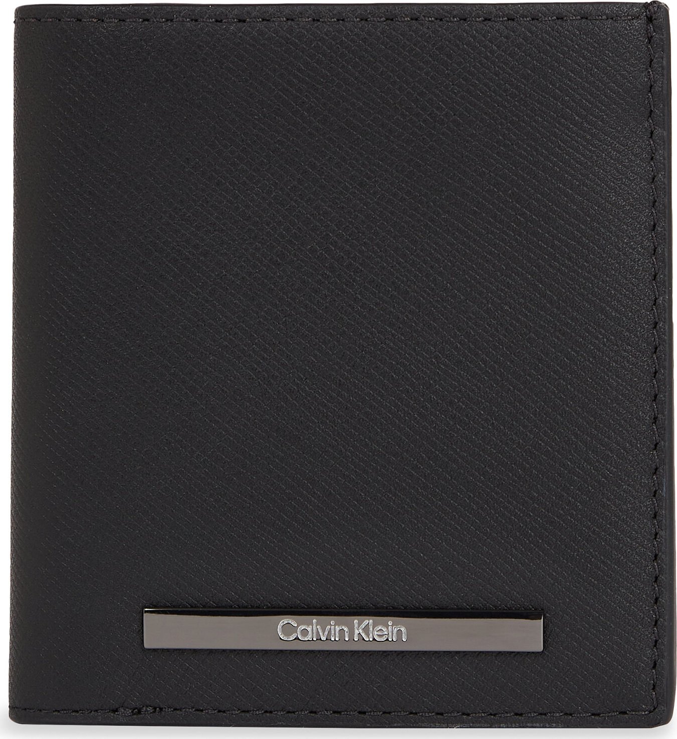 Velká pánská peněženka Calvin Klein Modern Bar Trifold 6Cc W/Coin K50K511836 Ck Black Saffiano BEH