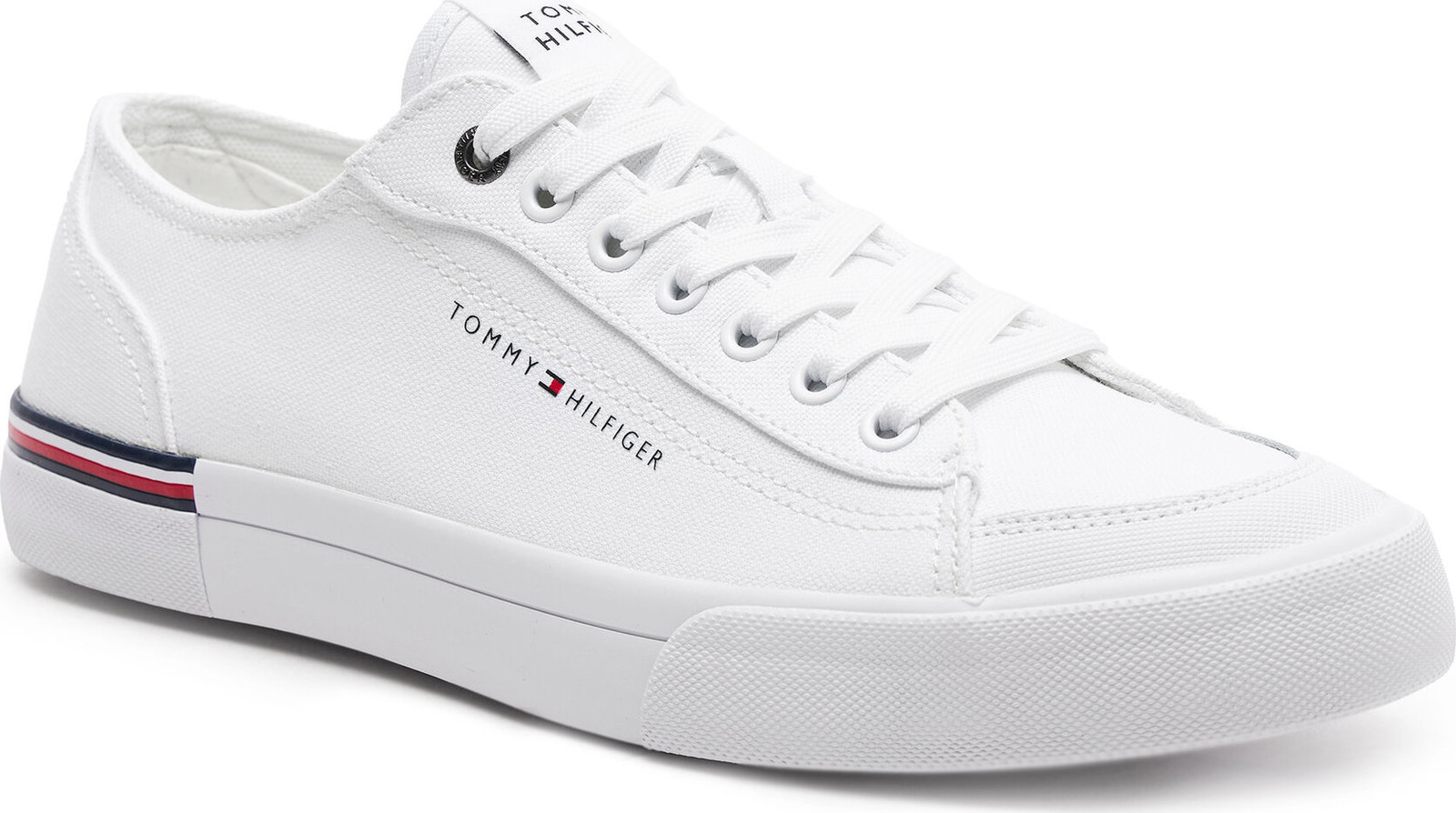 Tenisky Tommy Hilfiger Corporate Vulc Canvas FM0FM04954 White YBS