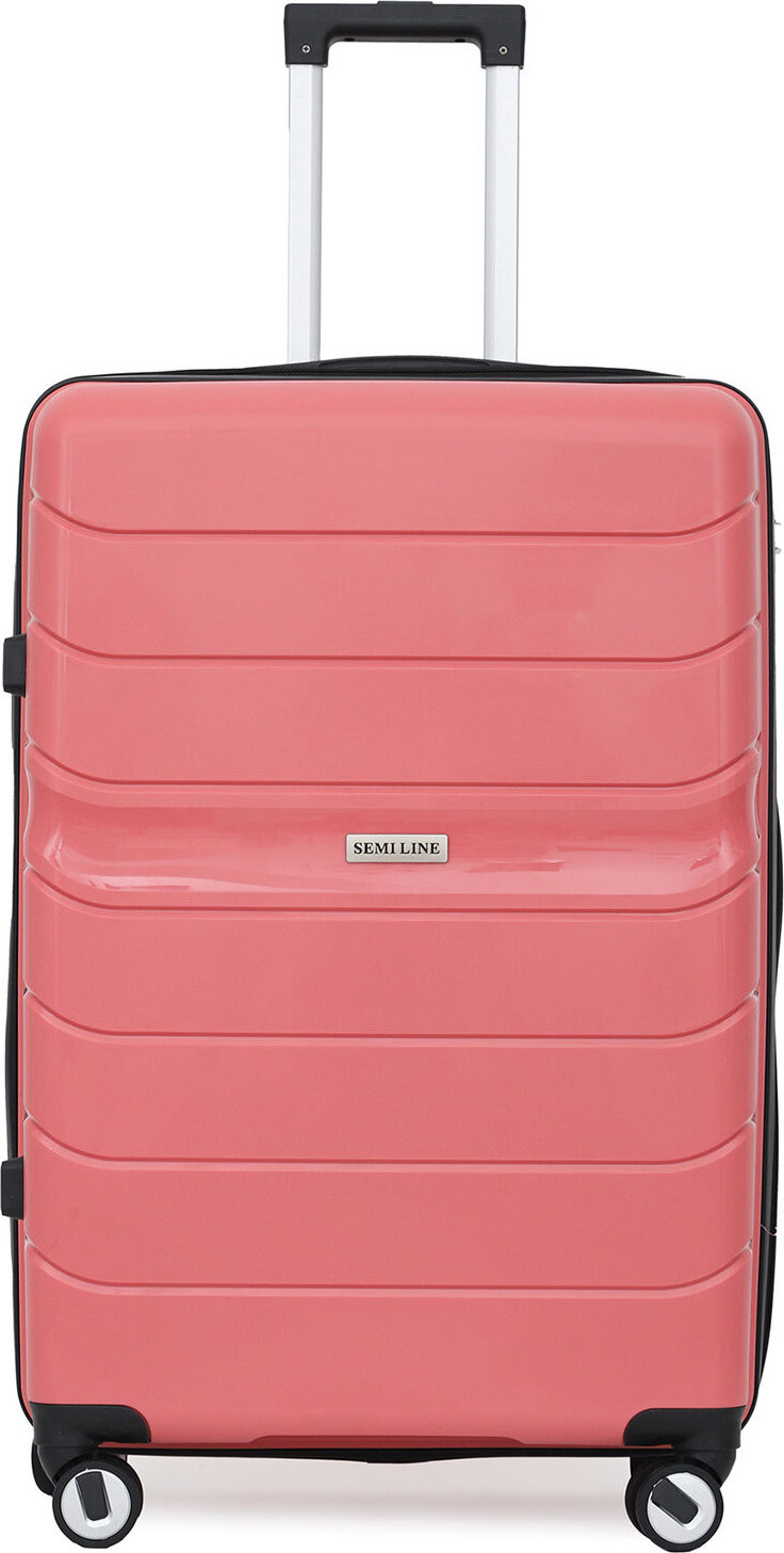 Velký kufr Semi Line T5615-3 Růžová