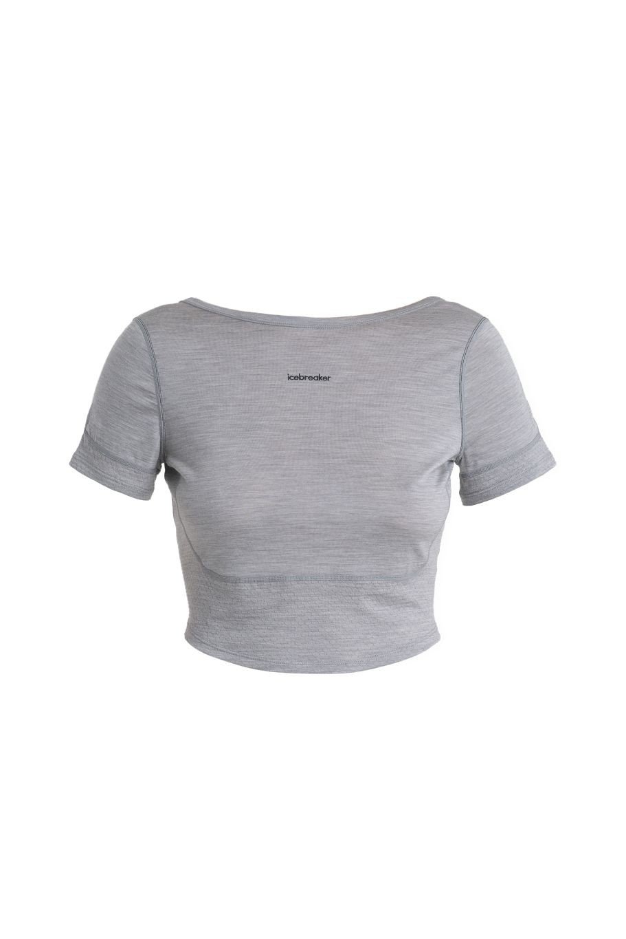 ICEBREAKER Wmns Merino 125 ZoneKnit™ Energy Wind SS Scoop Back Tee, Metro Heather (vzorek) velikost: S