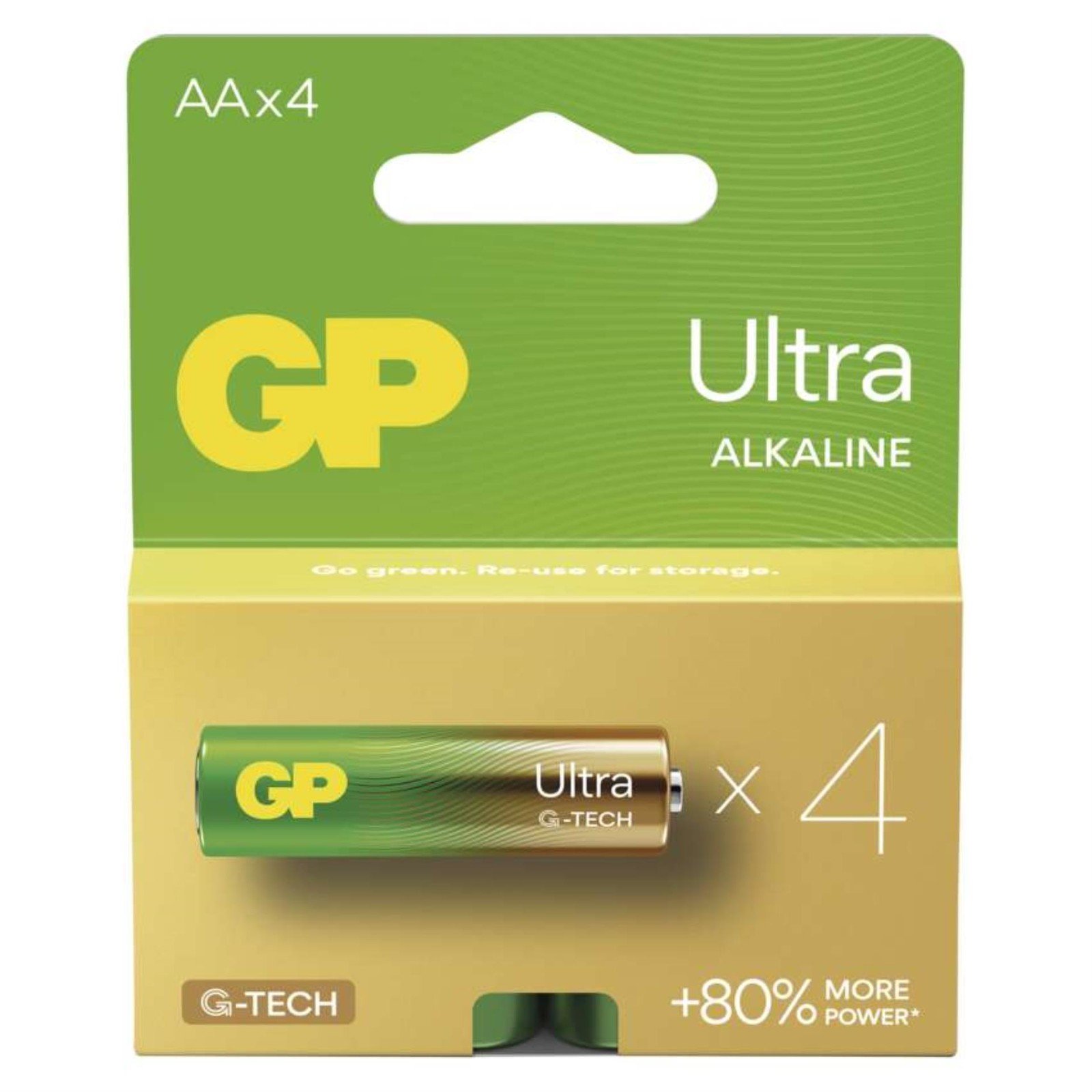 Alkalické baterie GP Ultra - AA, LR6, 1,5V, 4 ks