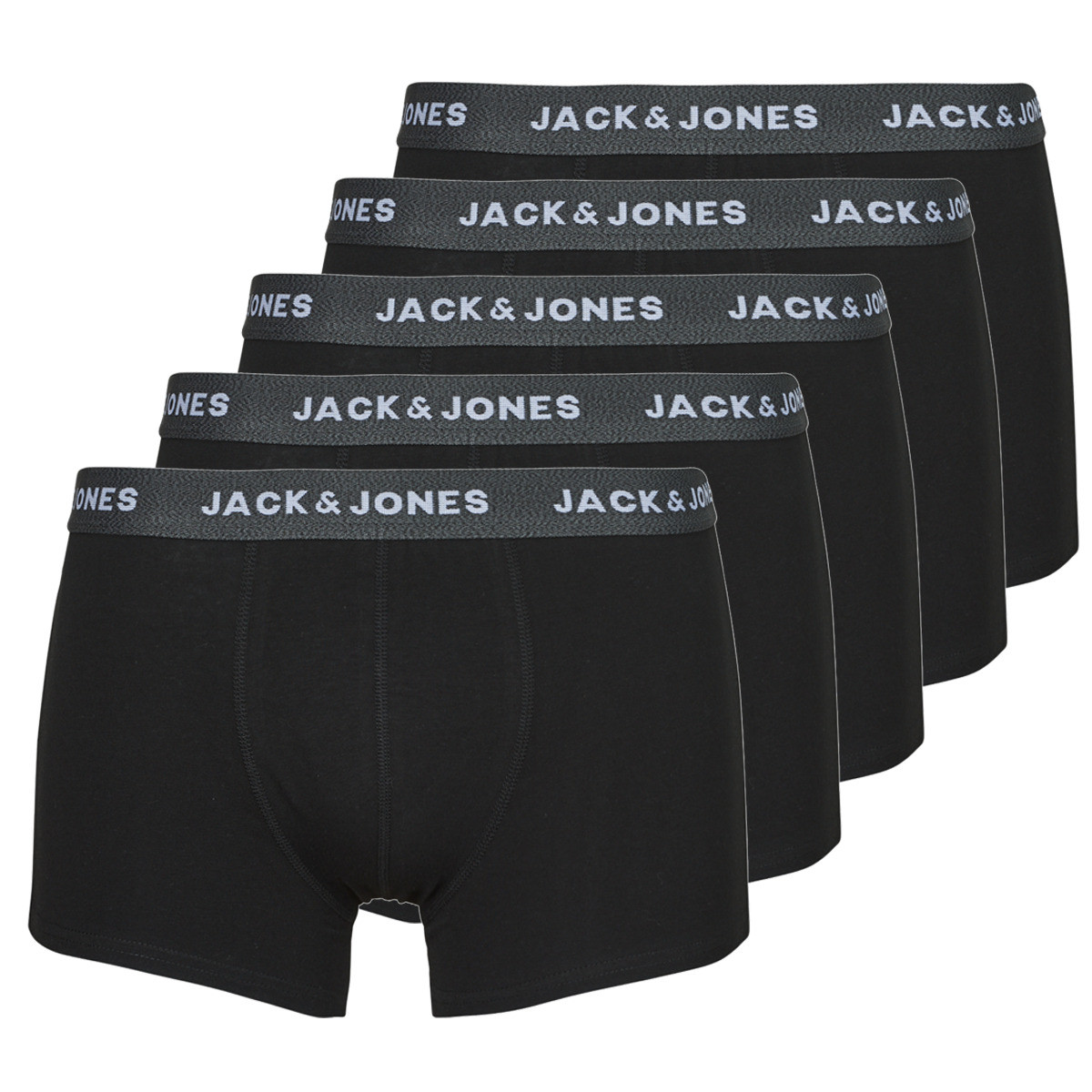Jack & Jones  JACHUEY TRUNKS 5 PACK  Černá