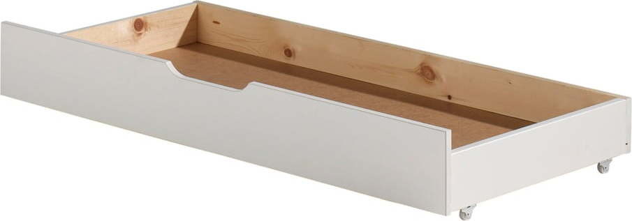 Bílý úložný systém pod postel Jumper Vipack White, šířka 130 cm