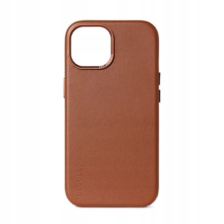 Pouzdro Decoded Leather pro iPhone 15, obal pro MagSafe kožený zadní kryt