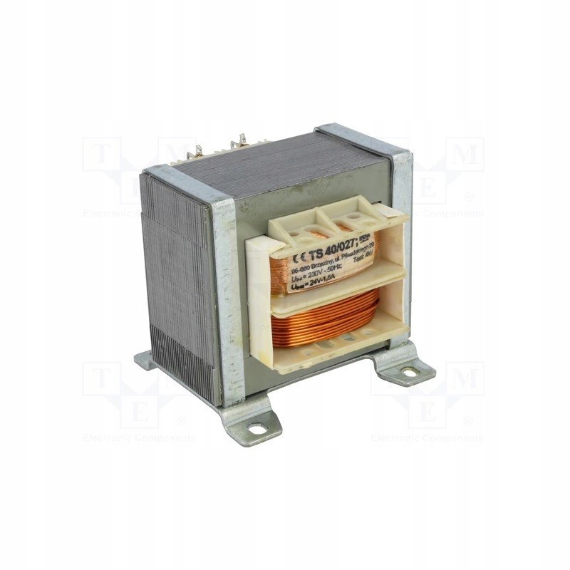 TS40/027 [230V/24V 1,5A 40W] síťový transformátor s montáží