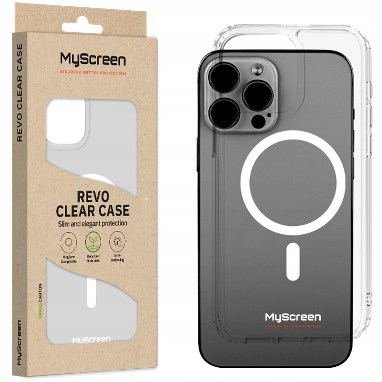 Flexibilní pouzdro na telefon MyScreen s MagSafe pro iPhone 15 Pro Max, čiré