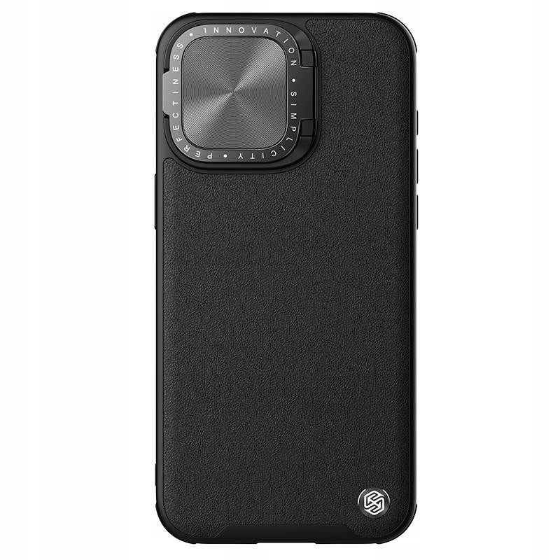Nillkin Camshield Prop kožený magnetický Iphone 15 Pro Max, Black/black