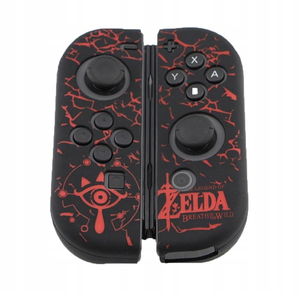 2x Silikonové pouzdro soft chránič pro Joy-Con Switch Zelda červené 2 ks