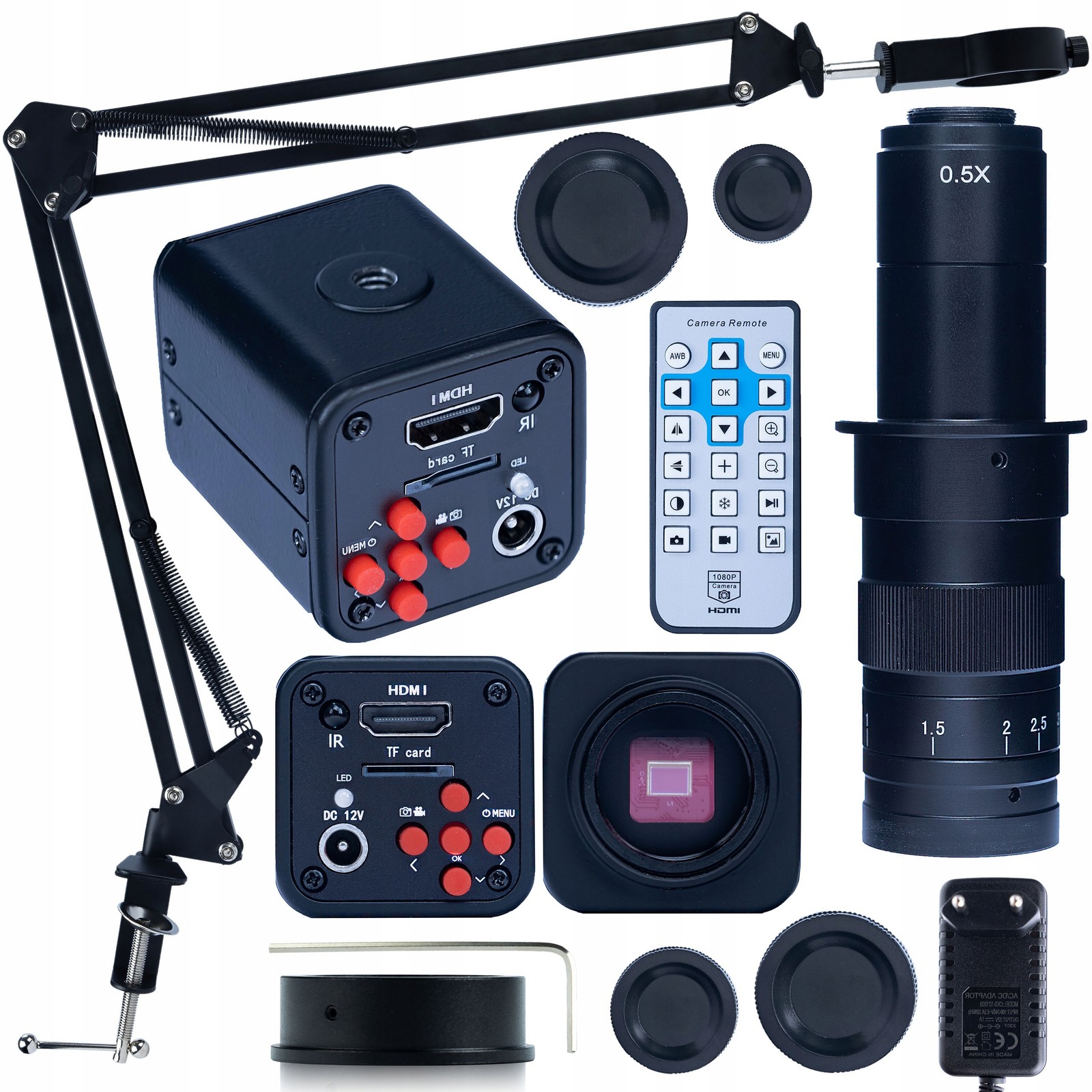Digitální Mikroskop S Kamerou Norma Black Pro Výložník A Objektiv 180X 3V1