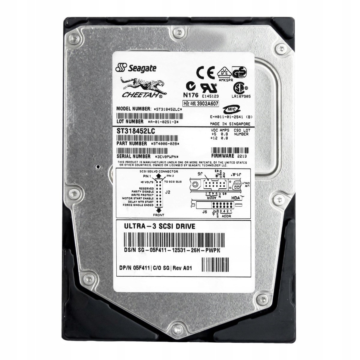 Dell 05F411 18GB 15K 8MB Scsi U160 3,5'' ST318452LC