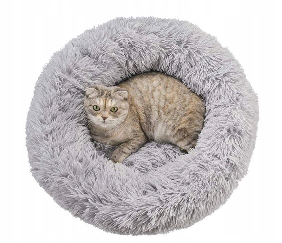 pelíšek pro psa kočku Chlupatý Měkký Plyš 55CM