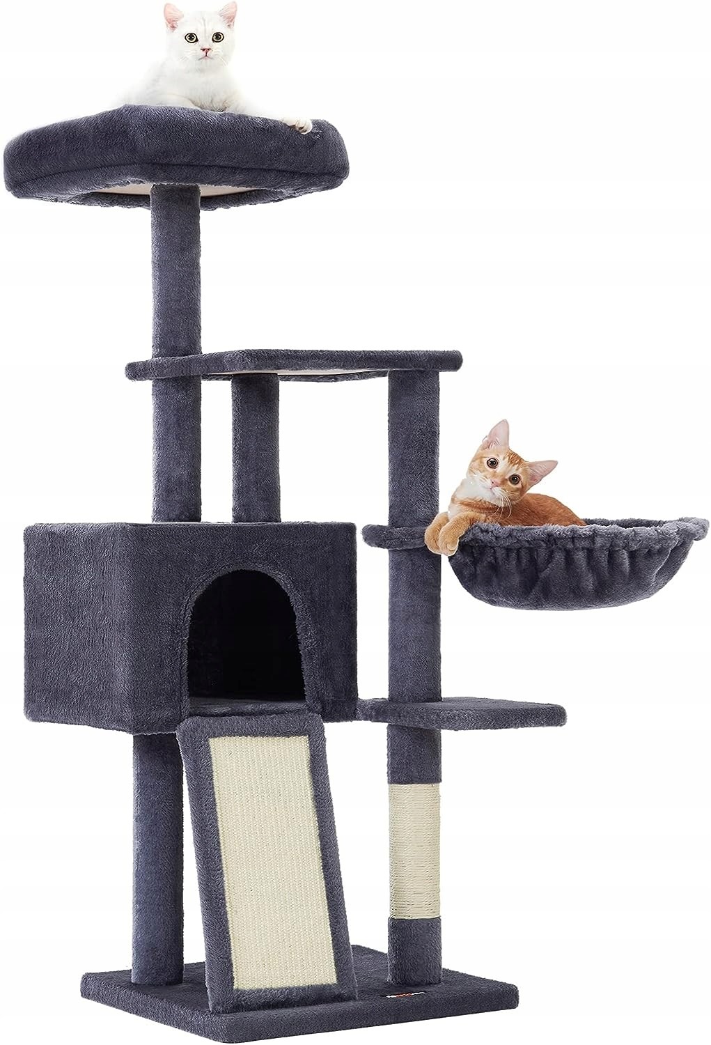Drapak Pro Kočky Velký Pelíšek Věž Služby Domek 4 Úrovně 135cm