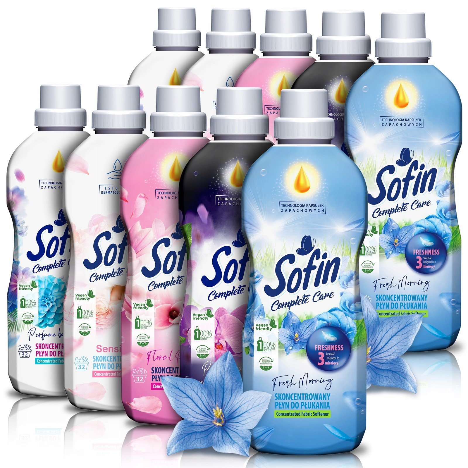 Sofin Kapalina na oplachování tkanin Sada MIX 800ml x 10 kusů