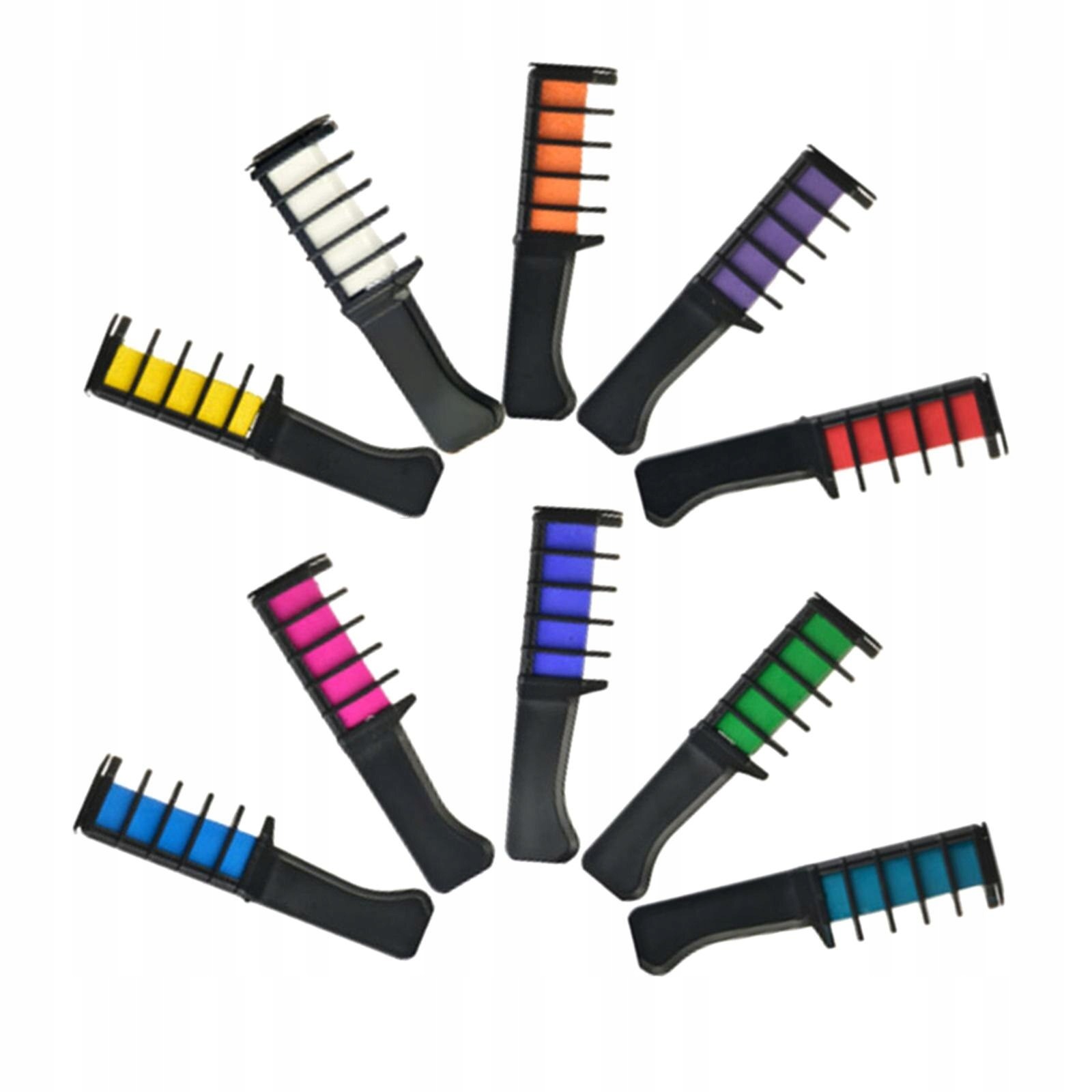 10 Color Kids Temporary Bright Hair Chalk Comb Barvy na vlasy pro děti
