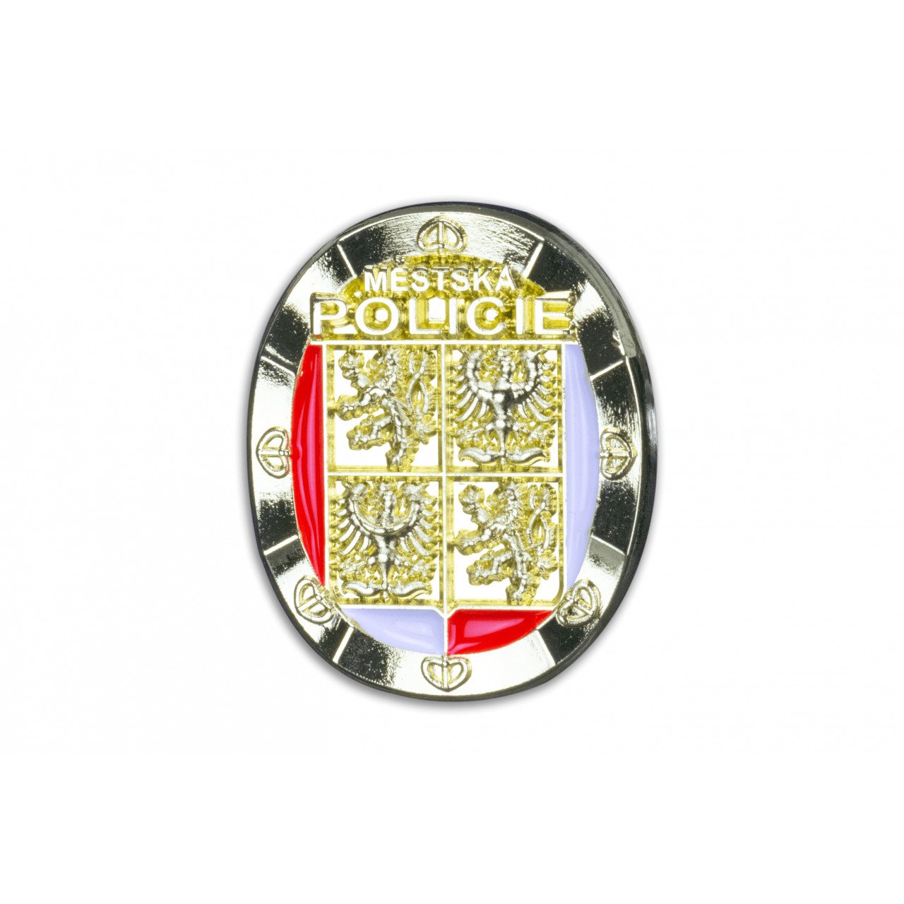 Odznak (pins) Městská policie 1,6 cm - zlatý