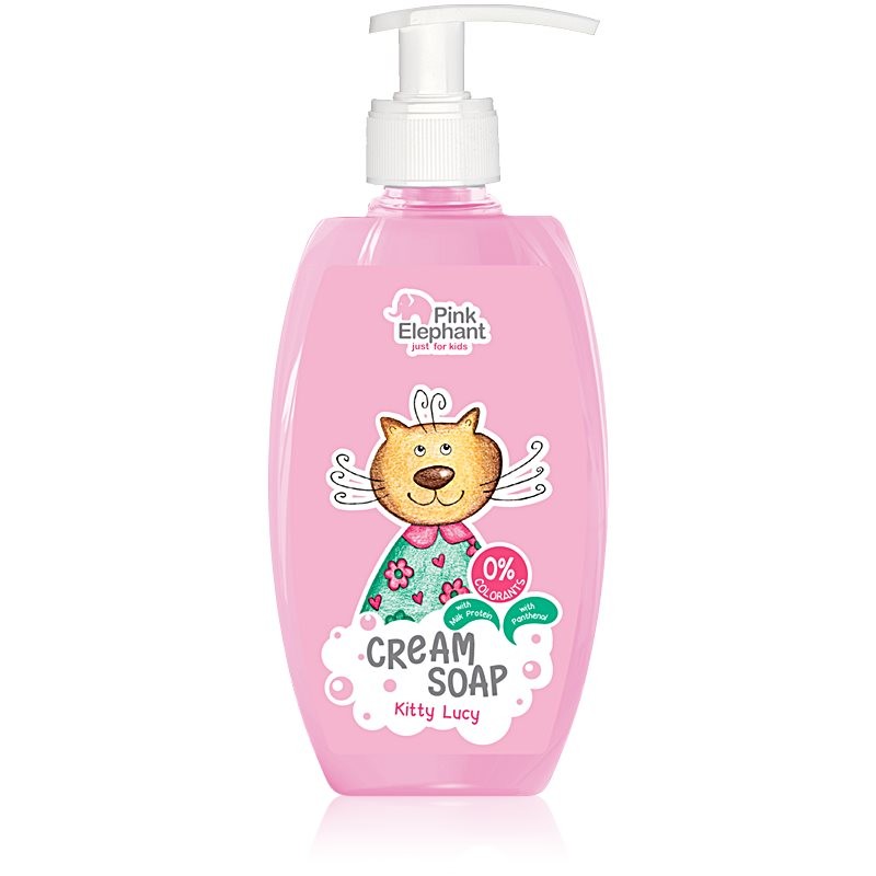Pink Elephant Cream Soap Kitty Lisa krémové mýdlo pro děti 250 ml