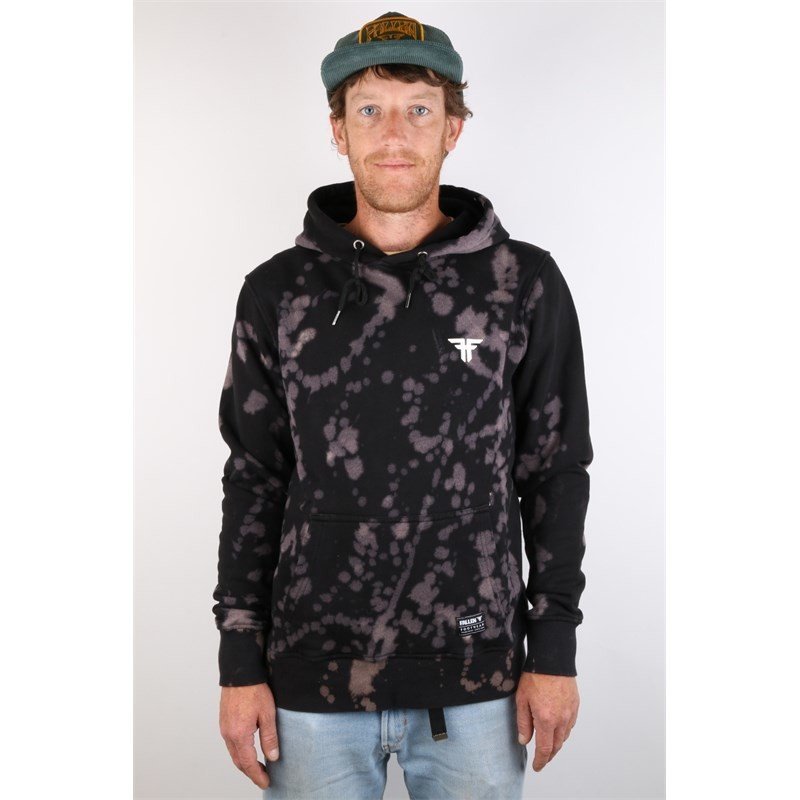 mikina FALLEN - Acid Wash Hoodie Black (Tie Dye) (BLACK)
