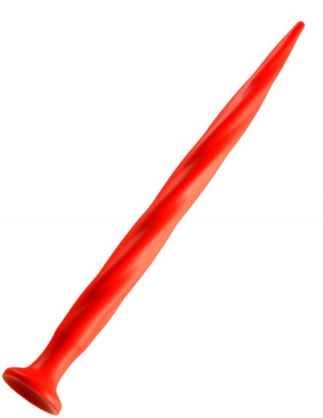 Long Stretch Worm Dildo N°1 (39 x 3 cm) Red