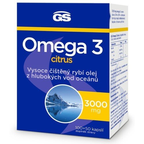 GS Omega 3 Citrus cps.100+50 - balení 2 ks