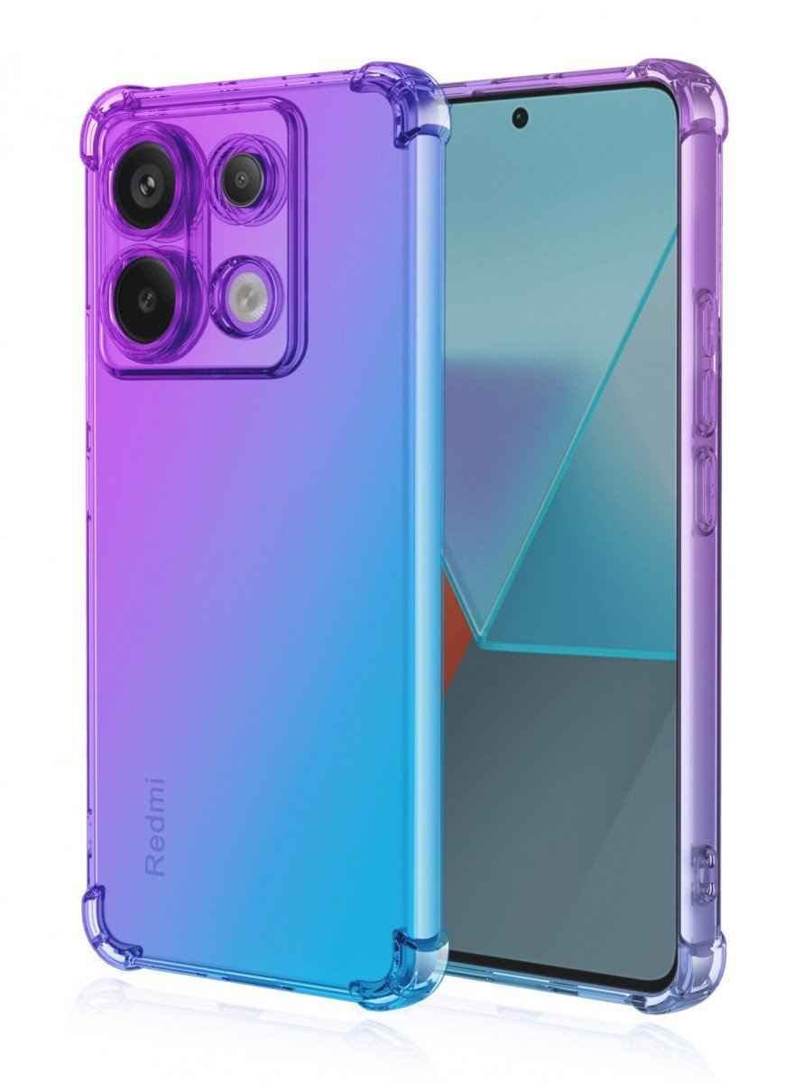Kryt TopQ Xiaomi Redmi Note 13 Pro 5G Shock duhový fialovo-modrý 117994