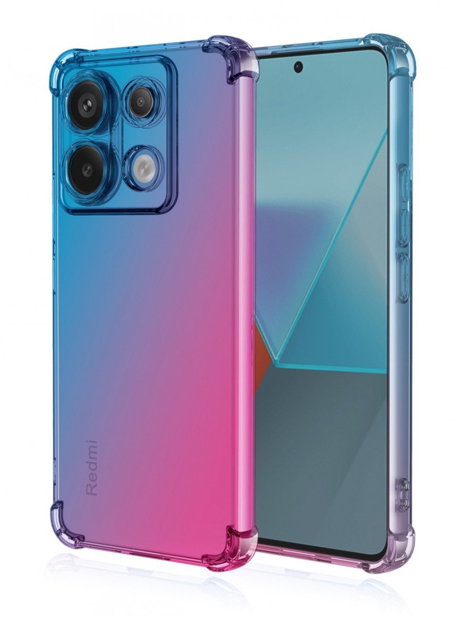 Kryt TopQ Xiaomi Redmi Note 13 Pro 5G Shock duhový modro-růžový 117990