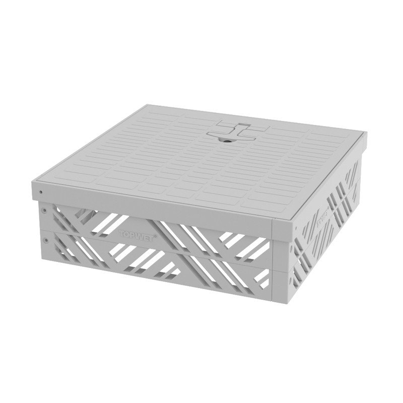 Šachta kontrolní pro vegetační střechy TOPWET TWZF 400×400×130 mm