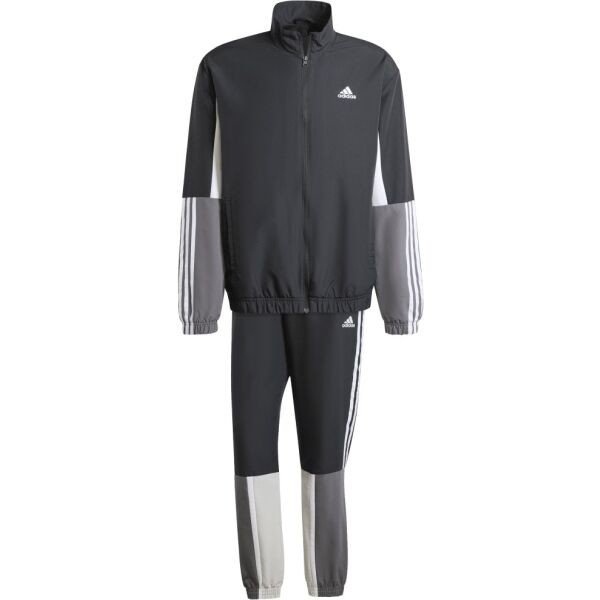 adidas COLORBLOCK 3-STRIPES TRACKSUIT Pánská souprava, černá, veľkosť XL