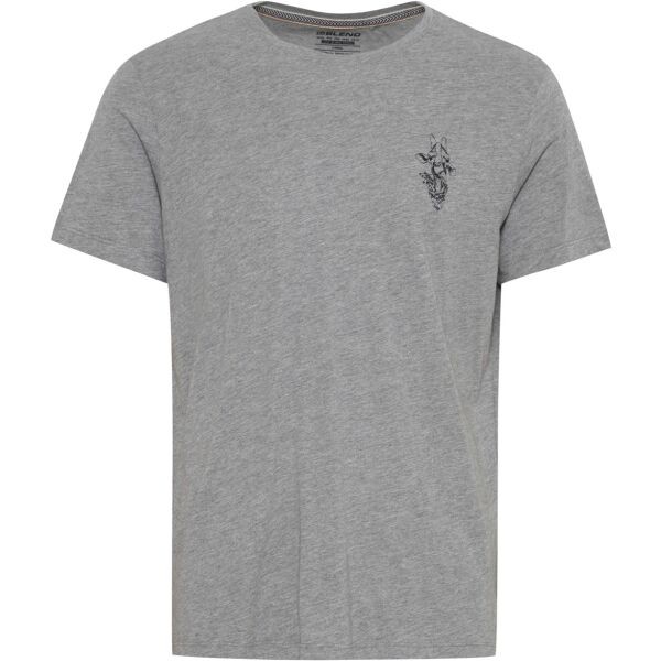 BLEND REGULAR FIT Pánské tričko, šedá, veľkosť M