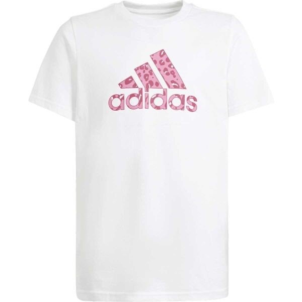 adidas ANIMAL TEE Dívčí tričko, bílá, veľkosť 140