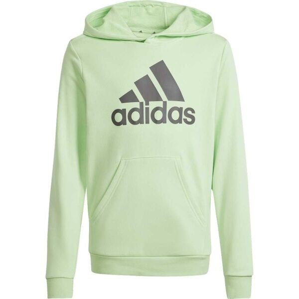 adidas BIG LOGO HOODIE Chlapecká mikina, světle zelená, veľkosť 140
