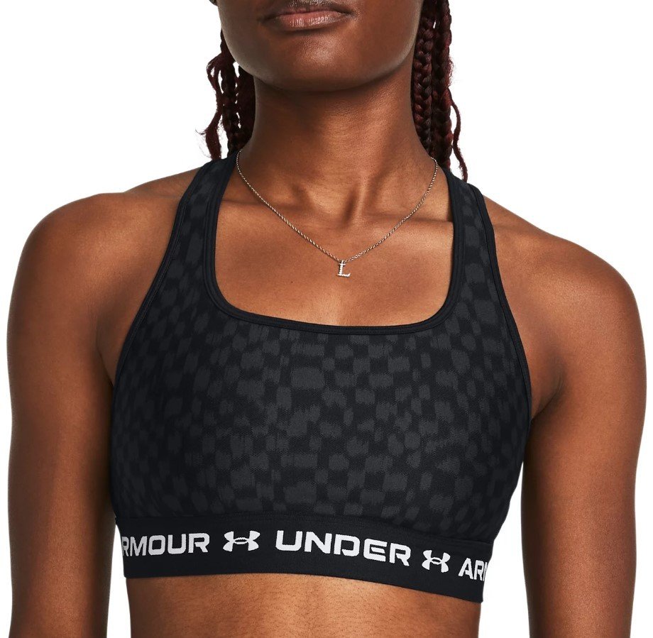 Podprsenka Under Armour Crossback Mid Print-BLK