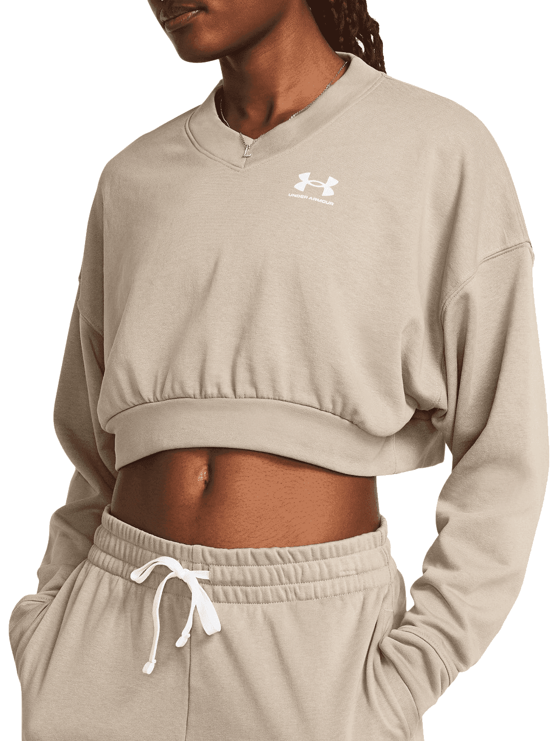 Mikina Under Armour Rival Terry Oversized Crop Crew