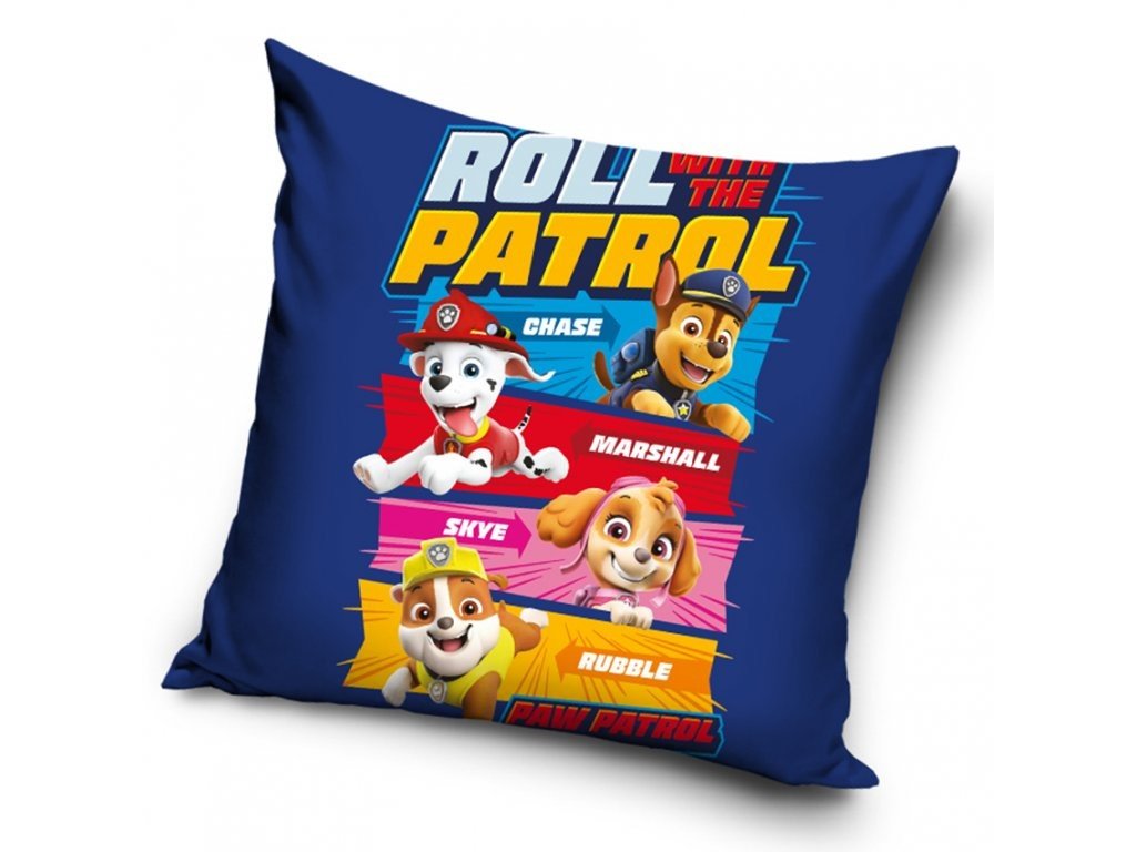 Carbotex Povlak na polštářek 40x40 cm - Tlapková patrola Roll Patrol