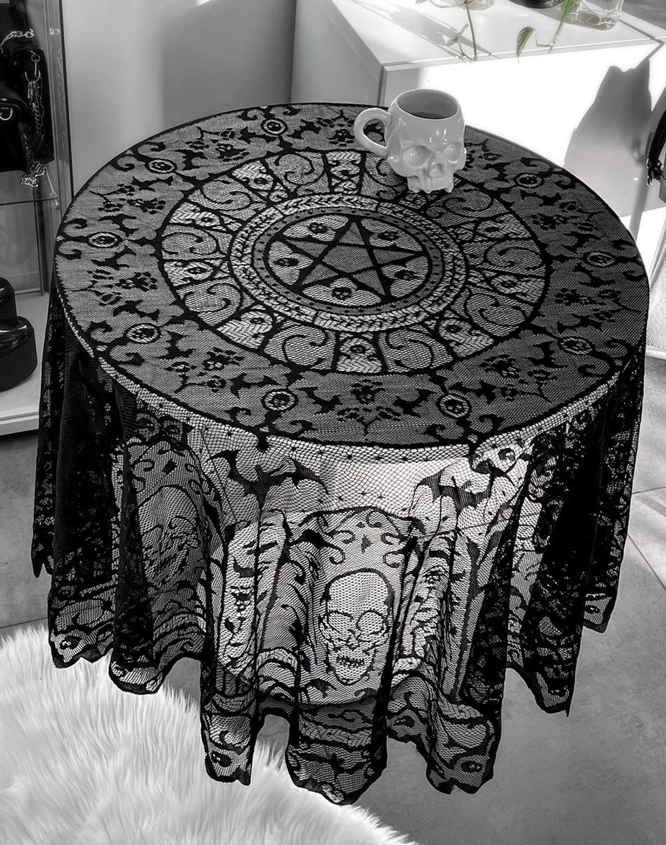 ubrus KILLSTAR - Asra Lace - Black