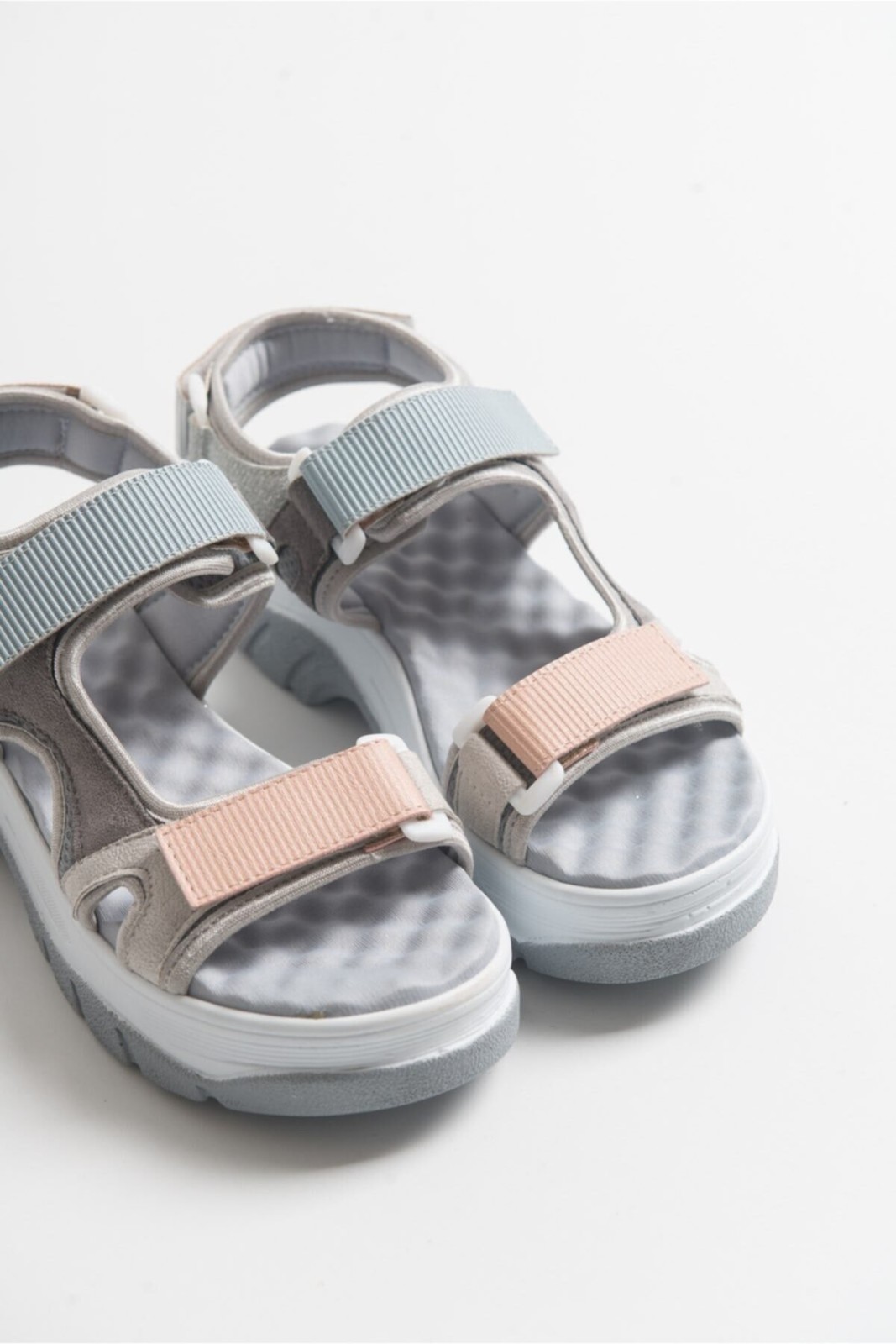 LuviShoes Women's Ice Blue Banded Sandals