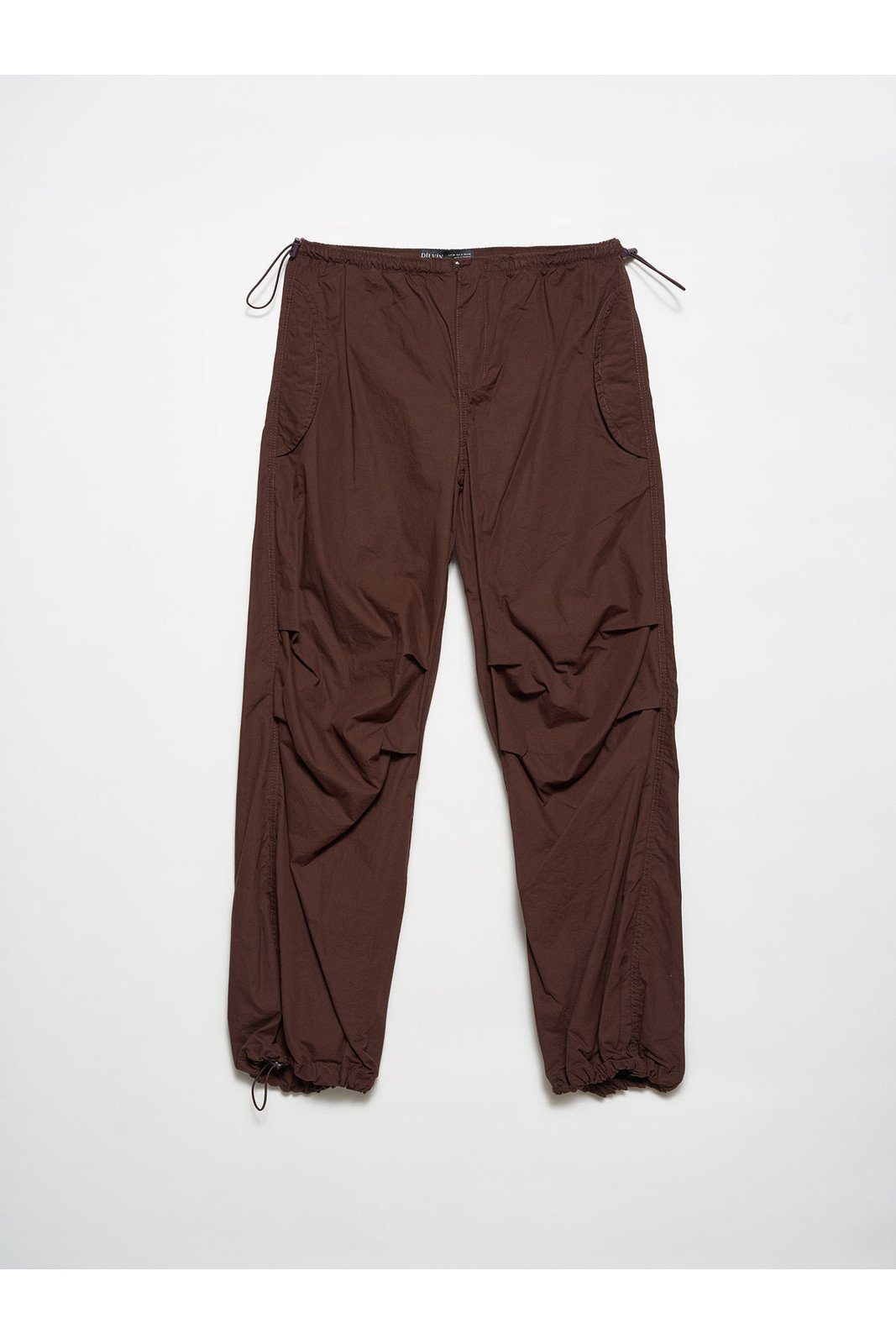 Dilvin 70400 Parachute Trousers-Brown