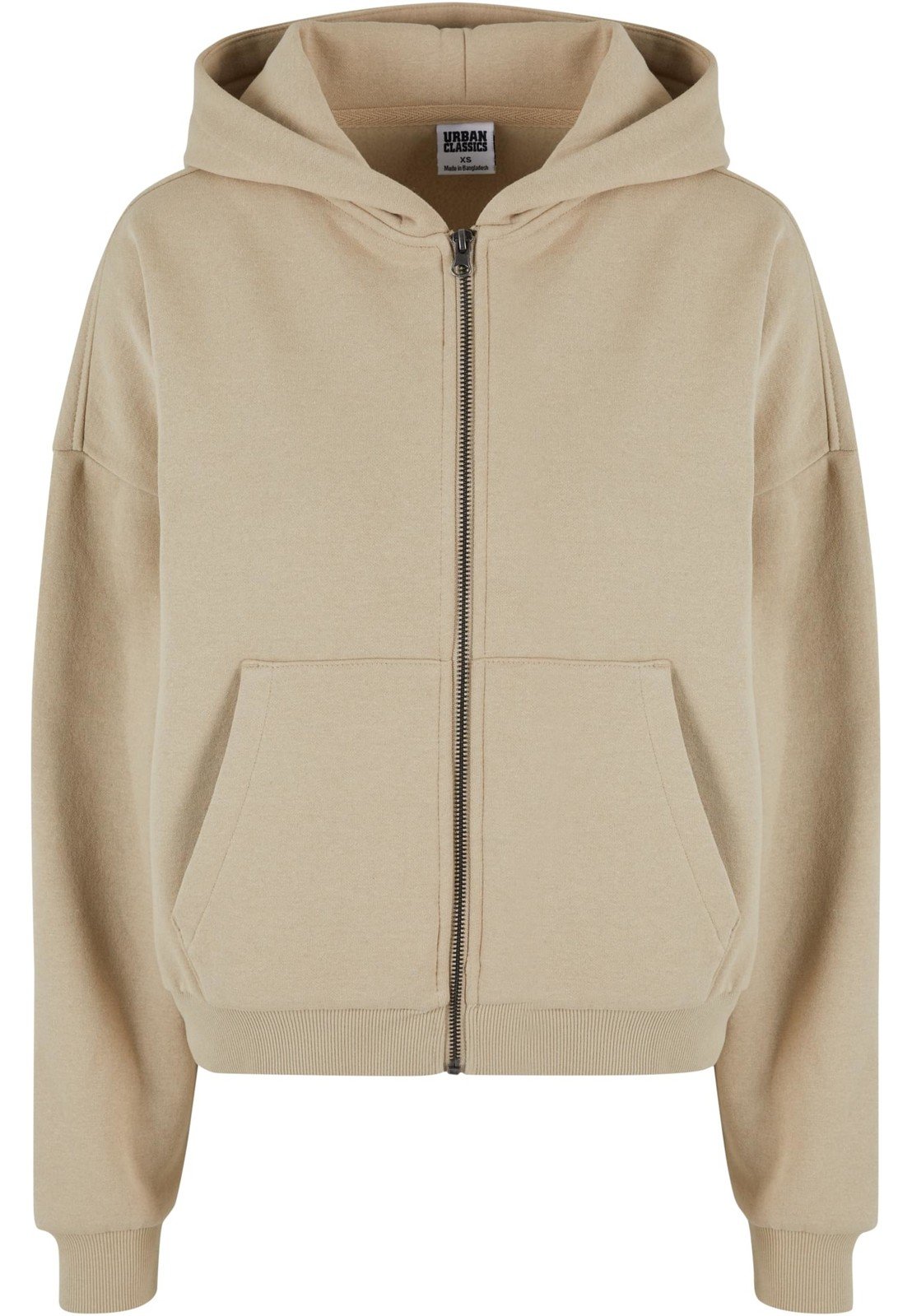 Dámská mikina Boxy Zip Hoody - béžová