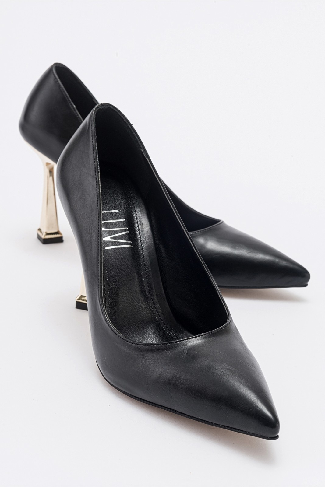 LuviShoes MERLOT Black Skin Women's Heeled Shoes