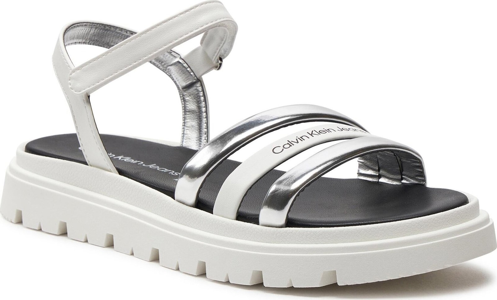 Sandály Calvin Klein Jeans V4A2-80833-0371 S Silver/White X059