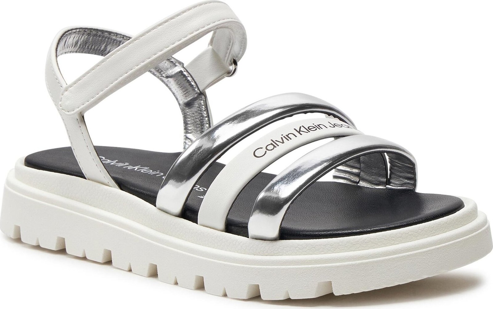 Sandály Calvin Klein Jeans V4A2-80833-0371 M Silver/White X059