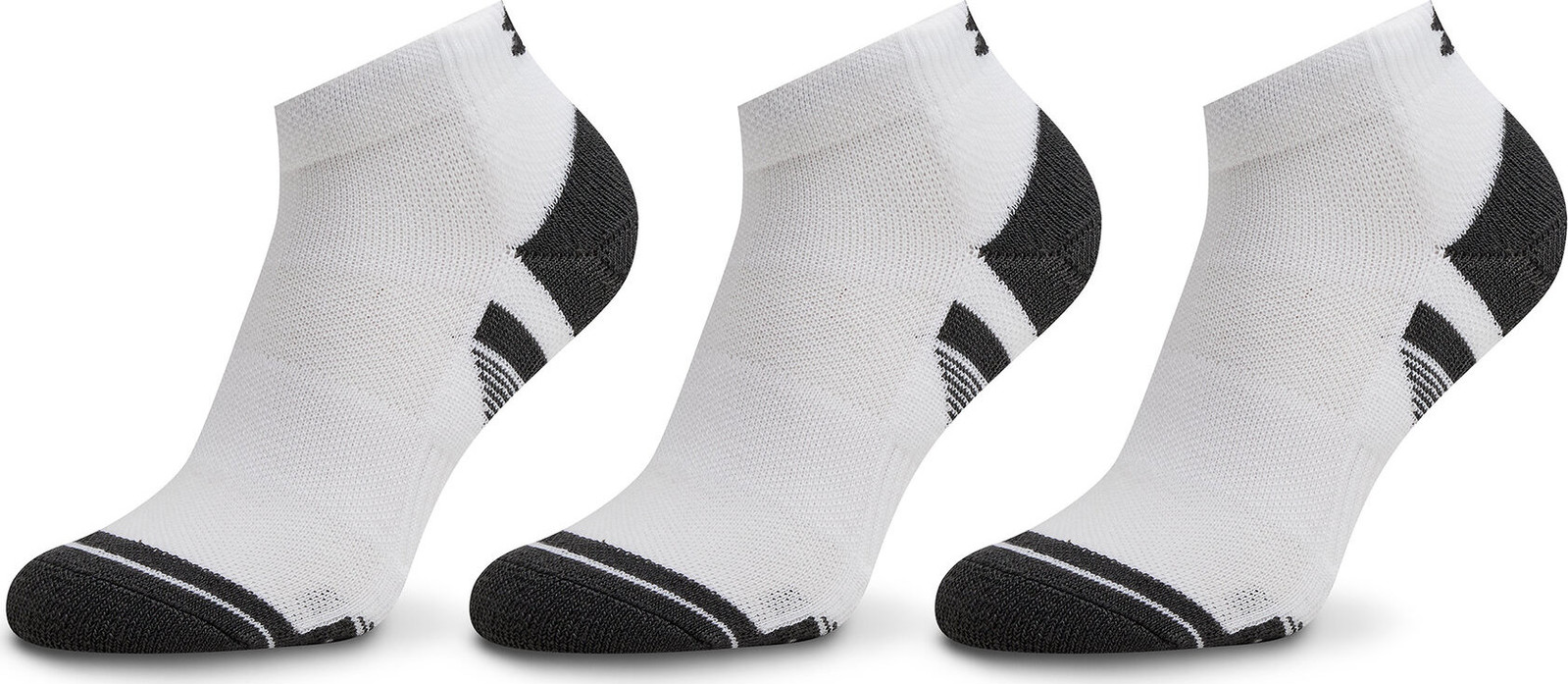 Sada 3 párů nízkých ponožek unisex Under Armour Ua Performance Tech 3Pk Low 1379504-100 White/White/Jet Gray