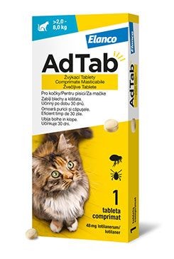 Adtab pro kočky (2,0-8,0kg) 48mg 1 žvýkací tableta