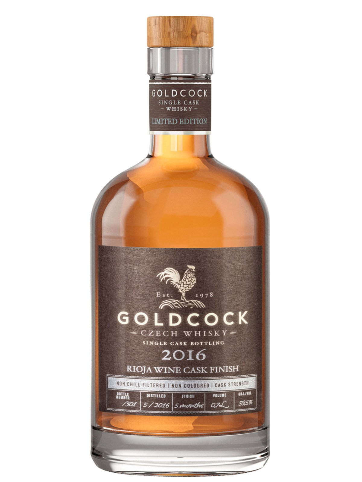 GOLDCOCK Whisky GOLDCOCK 2016 Rioja Wine Cask Finish 59,5% 0,7l