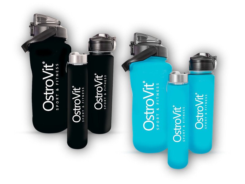 Ostrovit Water bottles set 2000ml + 900ml + 500ml Varianta: černá