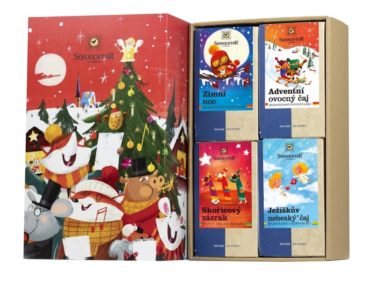 Sonnentor Dárková kazeta čajová - Kouzelné Vánoce BIO