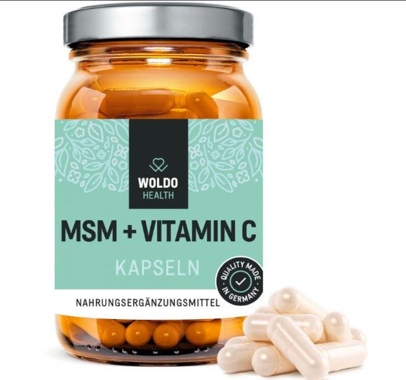 Woldohealth MSM s Vitamínem C 180 kapslí - Woldohealth